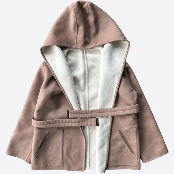 Louis Vuitton Brown & Beige Monogram Reversible Women's Peacoat - Picture 1 of 9